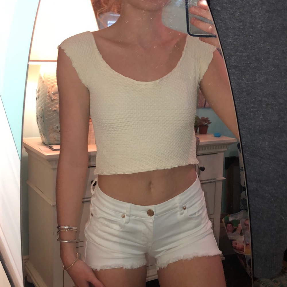 Free-People, Ivory, soft-stretchy top